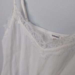 Creamy White Garage Crop Top